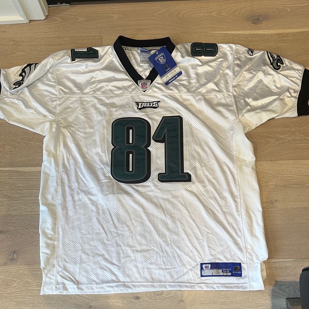 Eagles Owens White and Green Men's Jersey